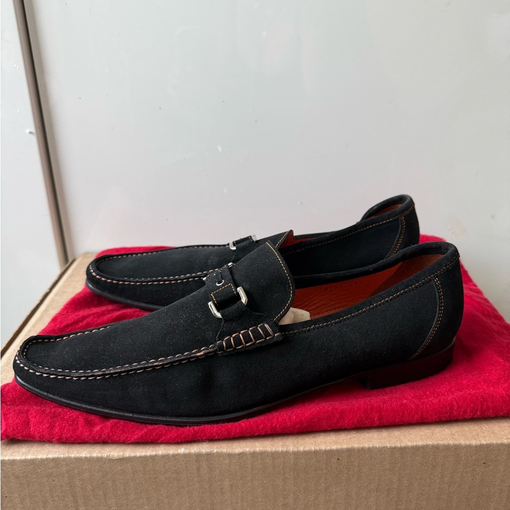 Luxury Ivory Bond Street men’s black suede loafers